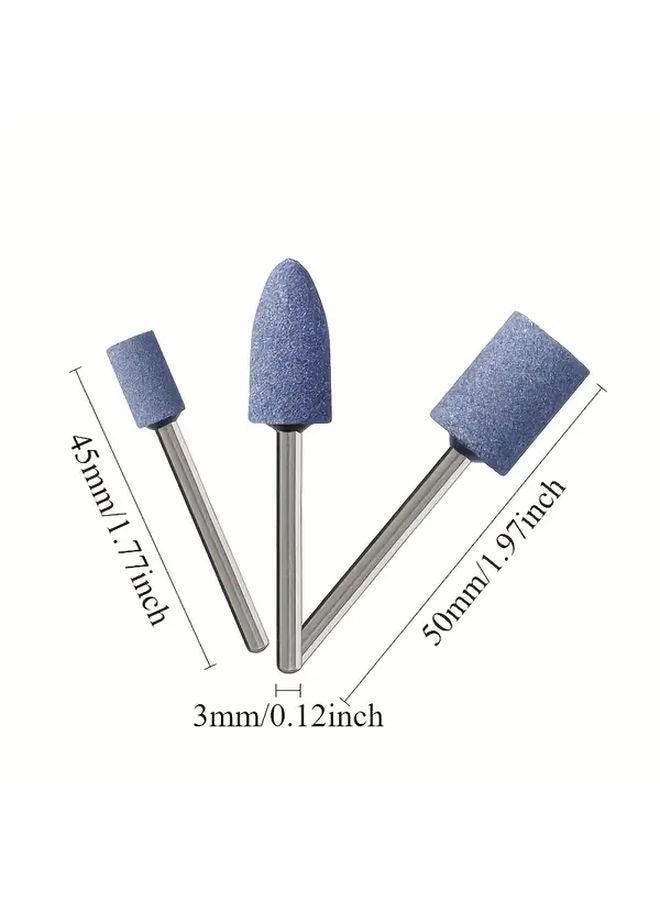 10pcs Mixed Pack Created Ruby Grinding Stone Set Cylindrical Ball Shape 1 8 Inch Shaft - Image 4