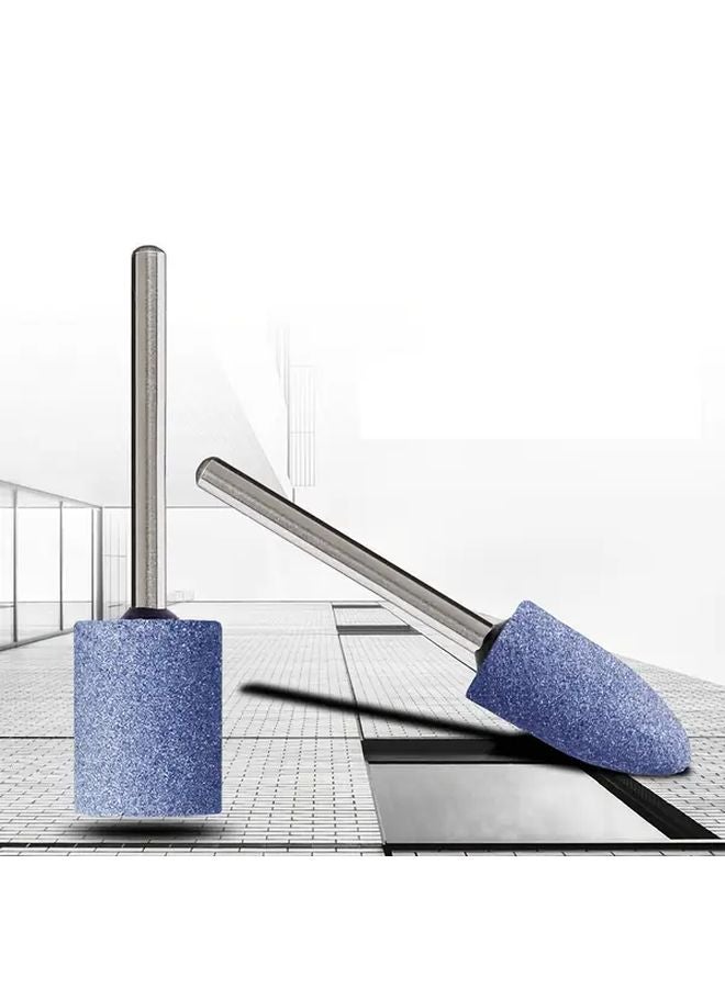 10pcs Mixed Pack Created Ruby Grinding Stone Set Cylindrical Ball Shape 1 8 Inch Shaft - Image 5