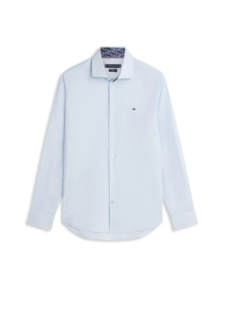 Tommy Hilfiger  Slim Fit Contrast Collar Poplin Shirt for Men | Best Price UAE