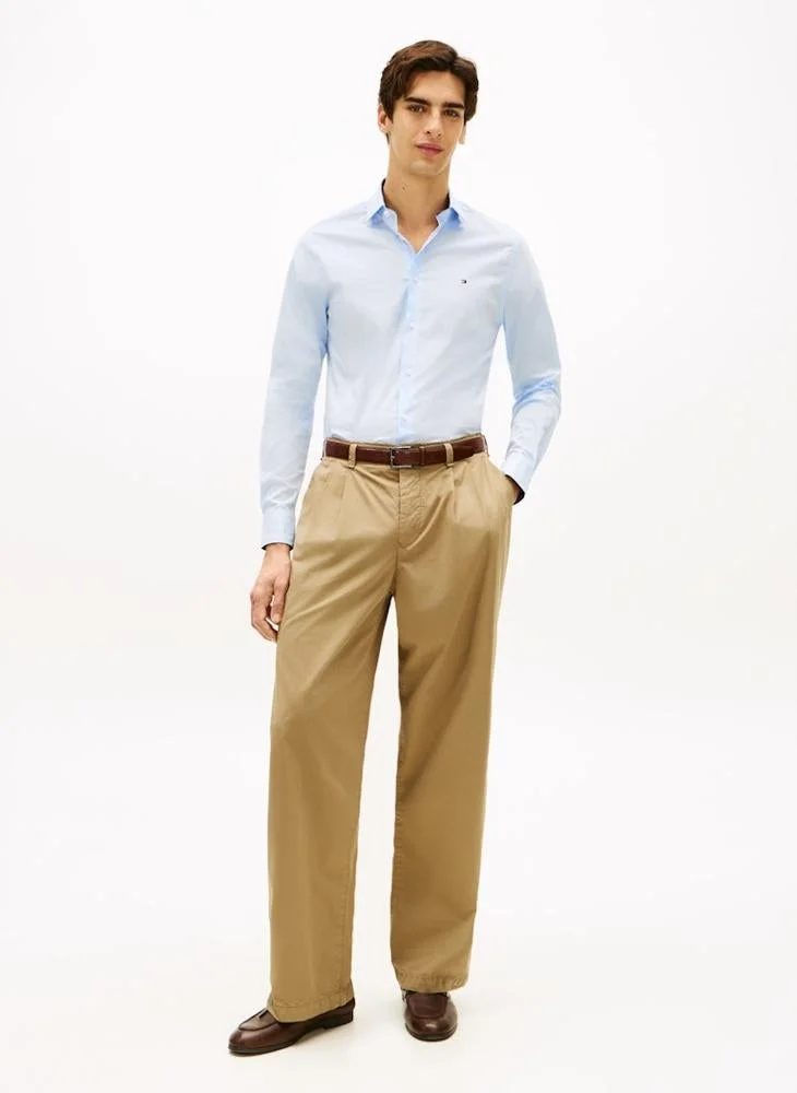 Tommy Hilfiger  Slim Fit Contrast Collar Poplin Shirt for Men | Best Price UAE