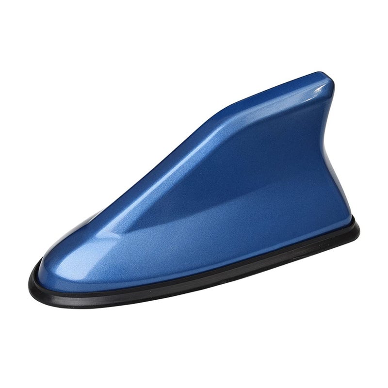 BELOMI Car Shark Fin Antenna Cover, Roof Aerial Base AM/FM Radio Signal for Car SUV Truck, Vehicle Shark Fin Shape Cover with Adhesive Tape, Car Accessories Antenna Replacement Fits Most Cars (Blue) - Image 1