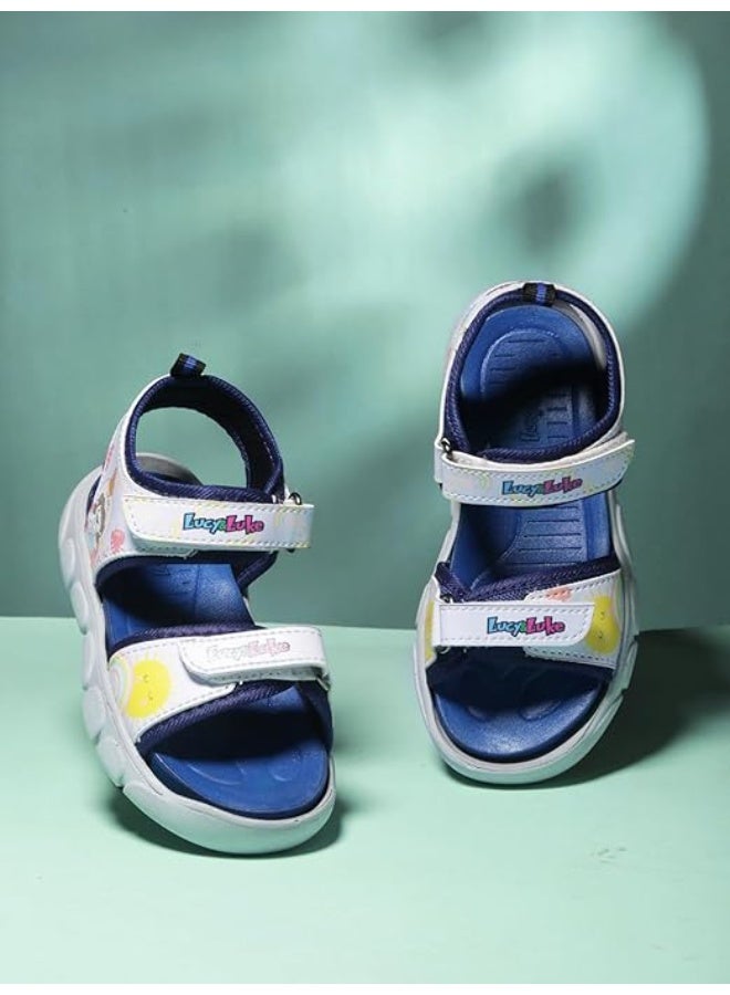 Liberty Lucy & Luke FLYNN-41 Casual Velcro Sandal For Kids - Sky Blue | Comfortable and Cushioned Footbed | Durable Summer Footwear for Outdoor | Ideal for Everyday Wear - Image 3