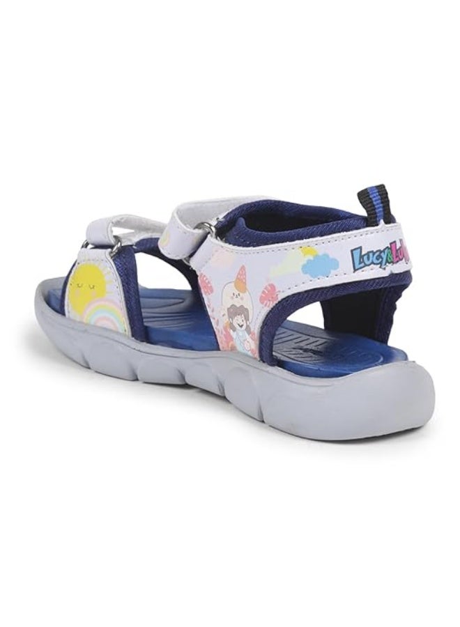 Liberty Lucy & Luke FLYNN-41 Casual Velcro Sandal For Kids - Sky Blue | Comfortable and Cushioned Footbed | Durable Summer Footwear for Outdoor | Ideal for Everyday Wear - Image 4