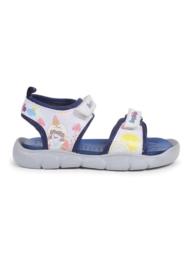 Liberty Lucy & Luke FLYNN-41 Casual Velcro Sandal For Kids - Sky Blue | Comfortable and Cushioned Footbed | Durable Summer Footwear for Outdoor | Ideal for Everyday Wear - Image 2