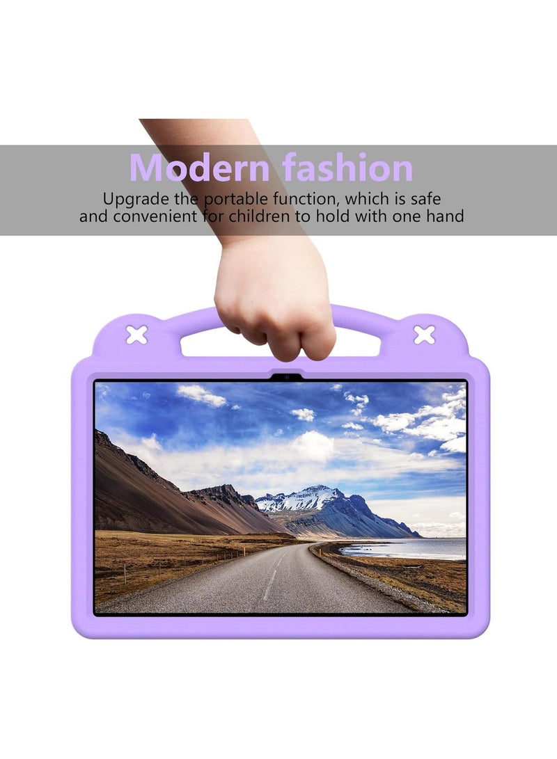 VKL Kids Case Compatible with Samsung Galaxy Tab S11 11 Inch 2025, Lightweight EVA Kids Friendly Shockproof Case Cover with Invisible Bracket, Handle and Shoulder Strap (Purple) - Image 4
