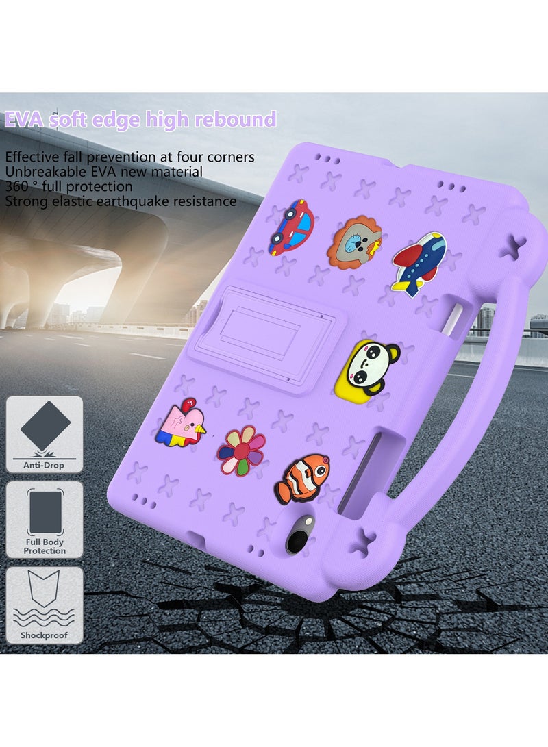 VKL Kids Case Compatible with Samsung Galaxy Tab S11 11 Inch 2025, Lightweight EVA Kids Friendly Shockproof Case Cover with Invisible Bracket, Handle and Shoulder Strap (Purple) - Image 2