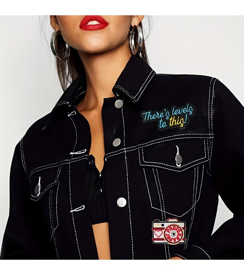 A Photography Themed Embroidery Patch Featuring A Heart Design For Leisure Use On Jackets Jeans Vests And Bags With Hot Melt Adhesive Backing For Sewing Or Ironing - Image 4
