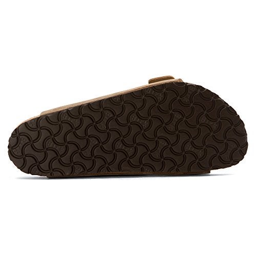 BIRKENSTOCK صندل بيركنستوك يونيكس أريزونا ببطانة ناعمة، جلد بني مزيت، 41 م EU/10-10.5 B(M) US نساء/8-8.5 B(M) US رجال - Image 5