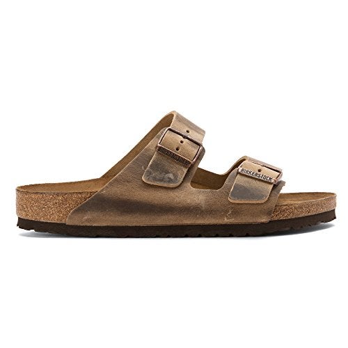 BIRKENSTOCK صندل بيركنستوك يونيكس أريزونا ببطانة ناعمة، جلد بني مزيت، 41 م EU/10-10.5 B(M) US نساء/8-8.5 B(M) US رجال - Image 2