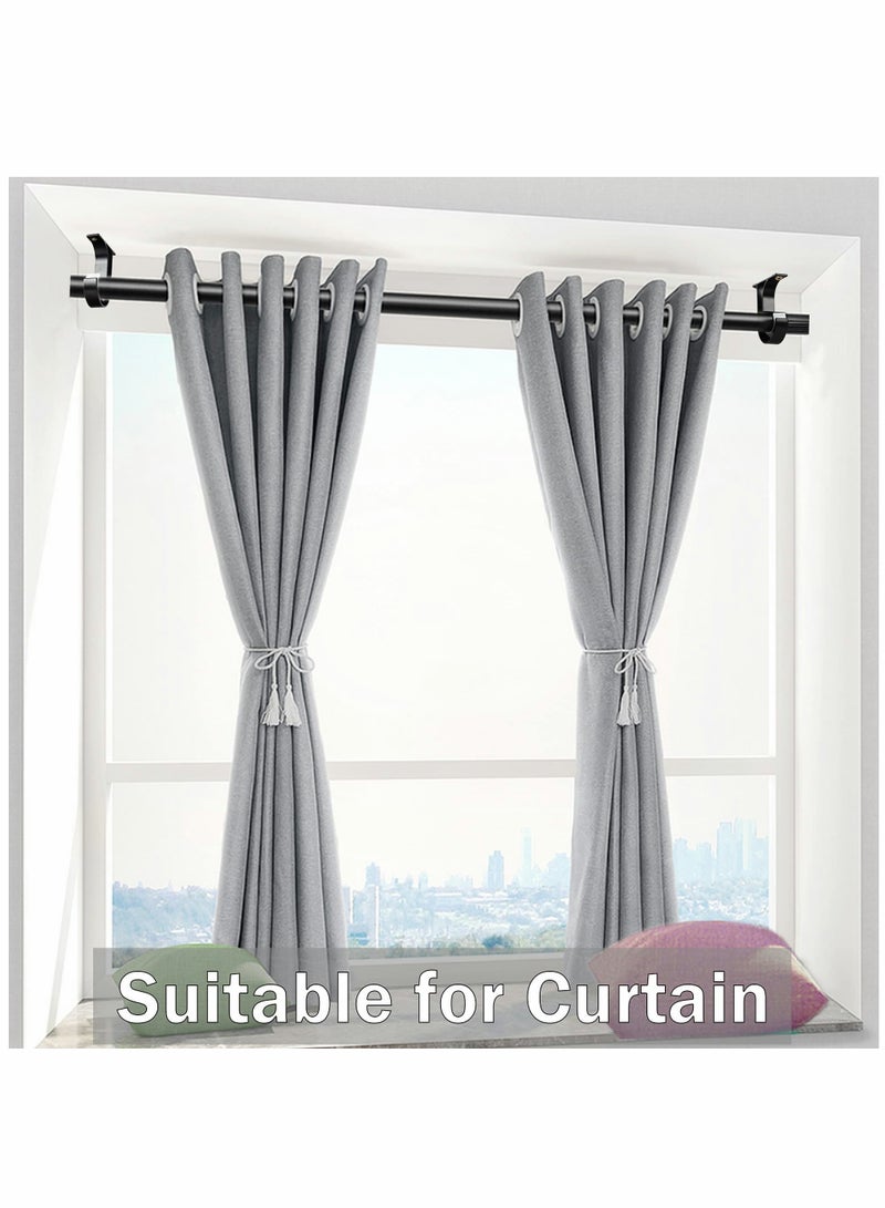 SYOSI Curtain Rod Bracket, Ceiling Mount Bracket, Aluminum Alloy Closet Rod Bracket with Plastic Buckle, Heavy Duty Curtain Rod Bracket with Matching Screws - Image 2