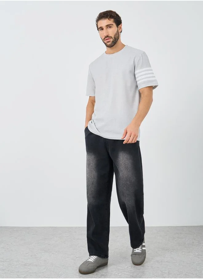 Styli Styli Striped Short Sleeve Oversized T-Shirt