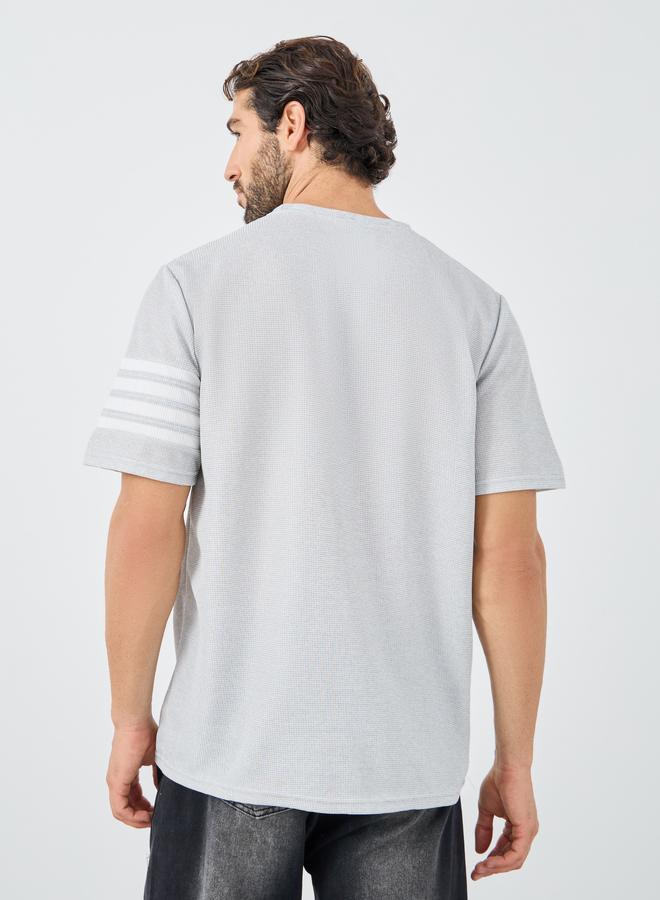 Styli Striped Short Sleeve Oversized T-Shirt - Image 4