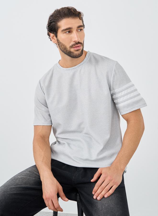 Styli Striped Short Sleeve Oversized T-Shirt - Image 1