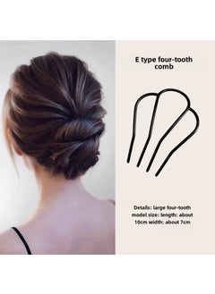 2024 New Bun Maker U-Pin Hair Clip Comb four tooth comb