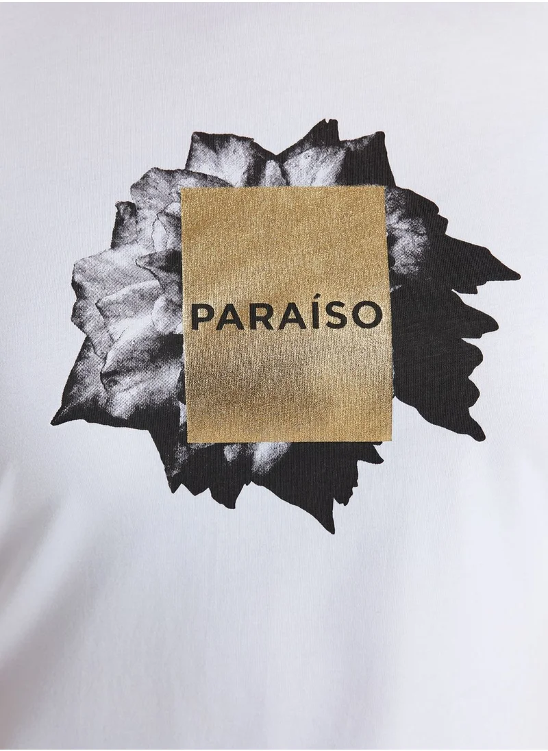 Trendyol Curve Crew Neck Printed T-Shirt