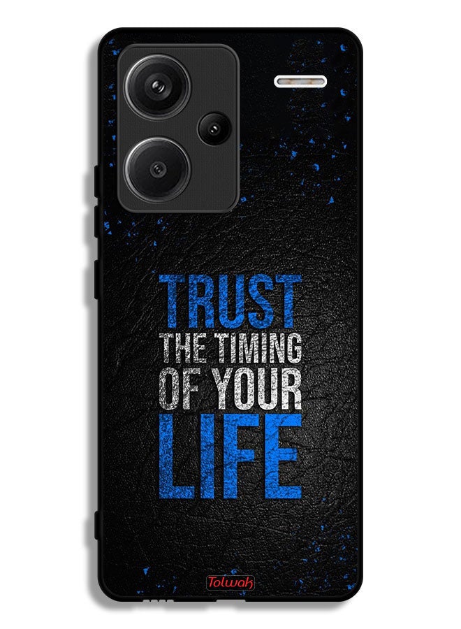 Tolwak Xiaomi Redmi Note 13 Pro Plus Protective Case Cover Trust The Timing Of Your Life - Image 1