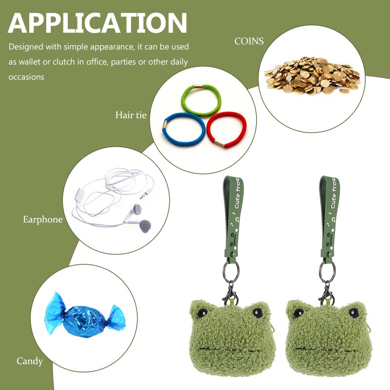 2 Pcs Cartoon Frogs Purse Animals Mini Wallet Change Wallet Children - Image 2