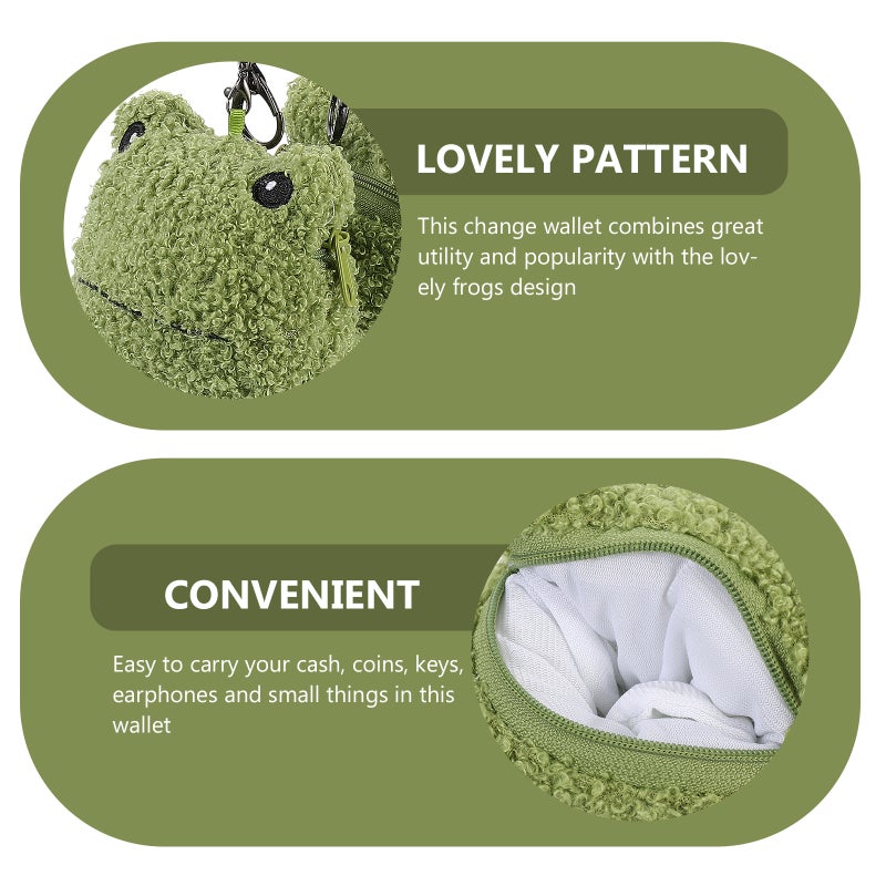2 Pcs Cartoon Frogs Purse Animals Mini Wallet Change Wallet Children - Image 3