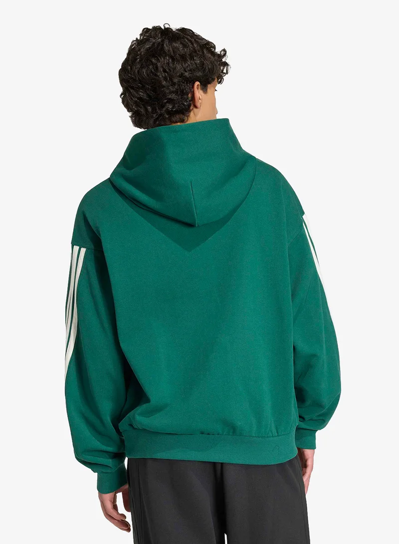 Adidas CGREEN/OWHITE 3-Stripes Hoodie for Men | Best Price UAE