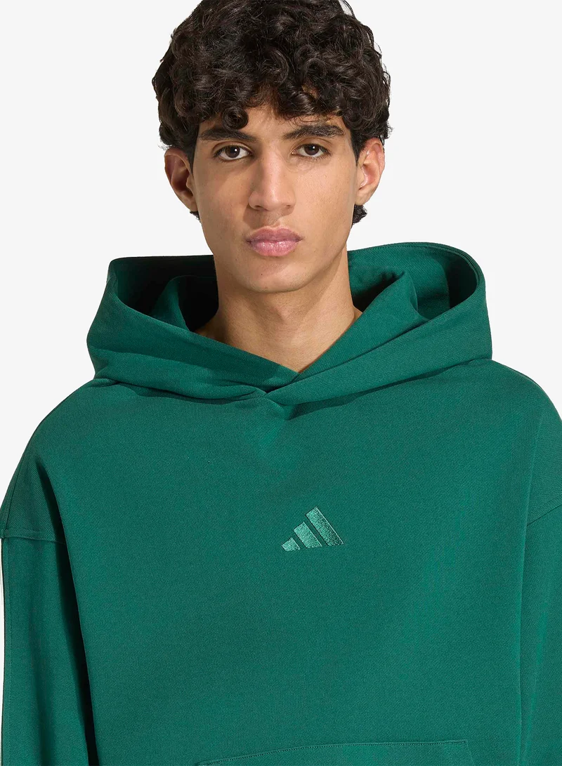 Adidas CGREEN/OWHITE 3-Stripes Hoodie for Men | Best Price UAE