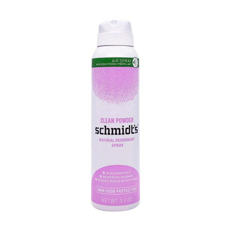 Schmidt's SCHMIDTS DEODORANT Clean Powder Deodorant Spray, 3.2 OZ - Image 1