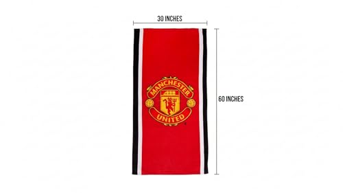 Character World Manchester United FC Official Cotton Towel, Soft Absorbent Beach and Bath Towel, 30 x 60 Inch, Quick Dry Towel for Gym Pool Travel and Fans - Image 3