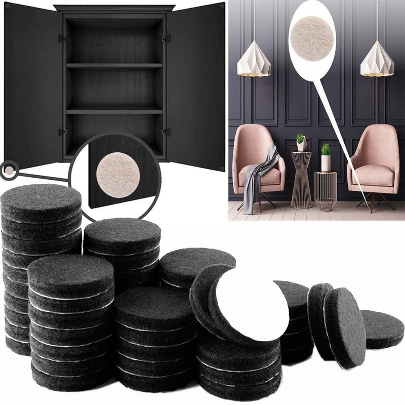 DIY Crafts DIY Crafts 50 Pcs, 3 INCH Black, Felt Furniture Pads Floor Protector - Chair Felts Pads for Furniture Feet Wood Floors Best Furniture Pads for Hardwood Floors Protect Hard Floors (50, 3 INCH Black)  - Image 1
