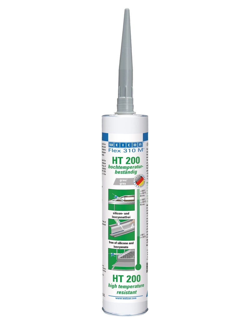 WEICON Flex 310 M HT 200 310ml MS polymer high temperature resistant 1-component adhesive - Image 1