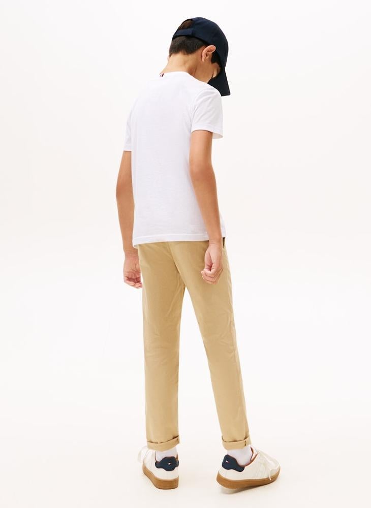 تومي هيلفيغر تيشيرت أساسي برقبة دائرية للأطفال - Image 2