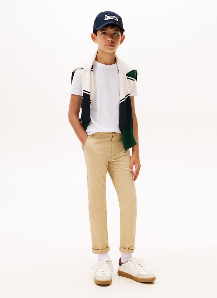 تومي هيلفيغر تيشيرت أساسي برقبة دائرية للأطفال - Image 4