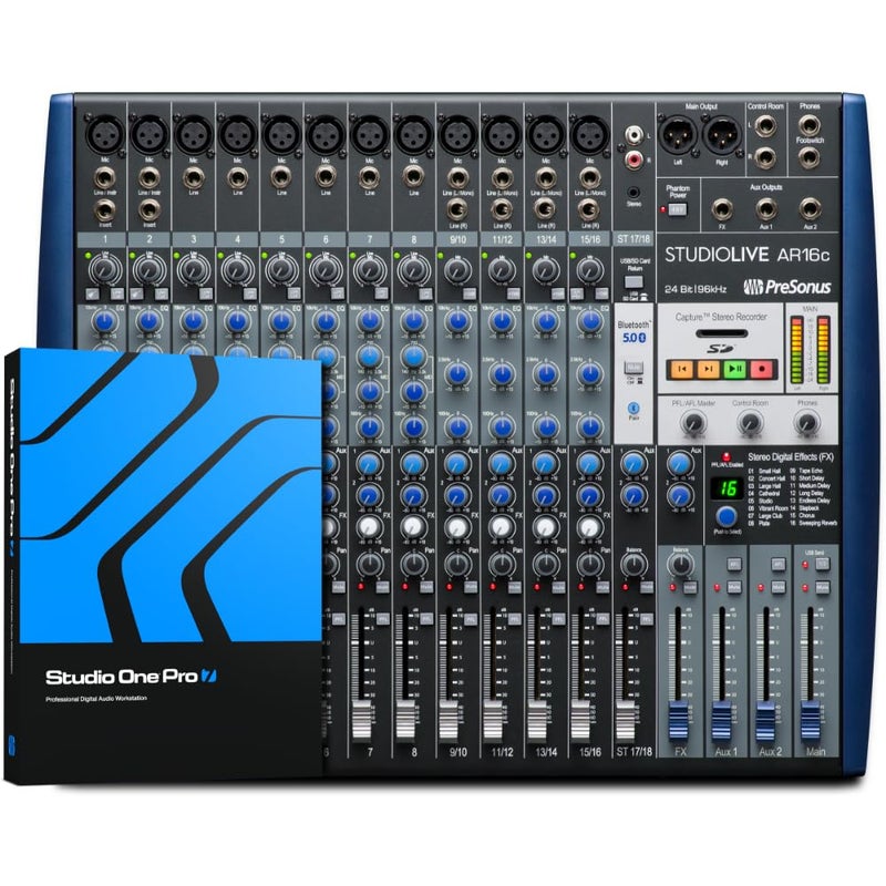 PreSonus StudioLive AR16c Analog Mixer with Studio One Pro Software