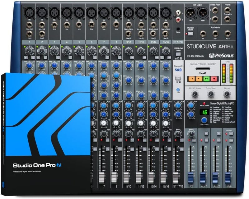 PreSonus StudioLive AR16c 18-Channel USB-C Hybrid Digital/Analog Mixer - Image 1