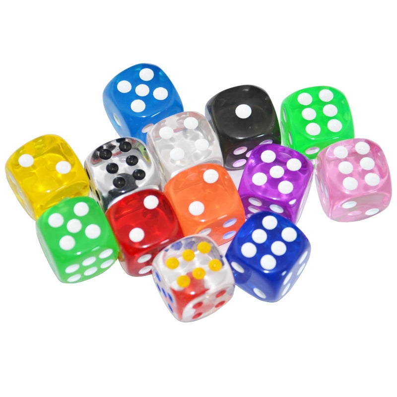 SmartDealsPro 10-Pack D6 Six Sided 16mm Transparent Dice Die for DND, MTG, RPG, Tenzi, Yahtze, Bunco, Table Borad Games, Math Teaching - Image 5
