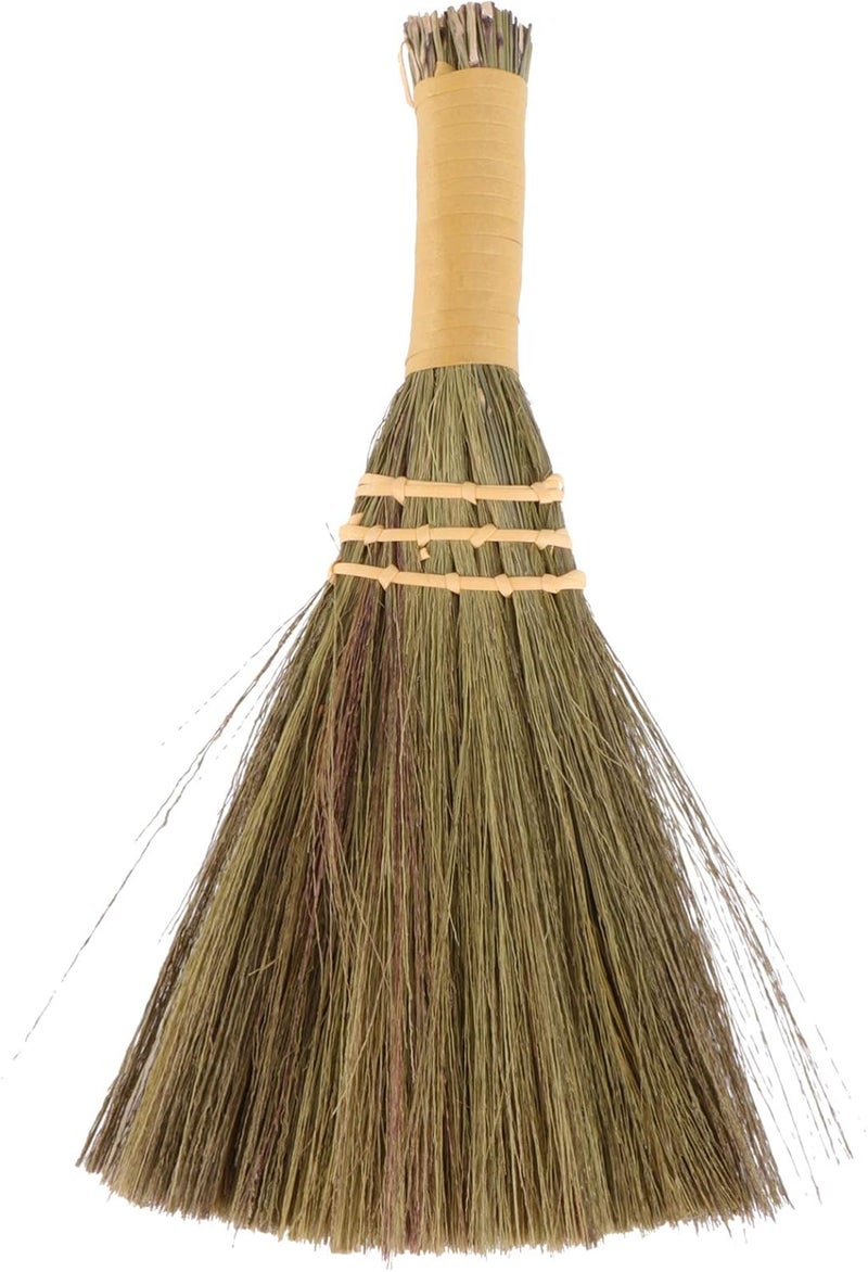 woobles Whisk Broom Hand Broom Small Broom Handmade Dust Floor Cleaning Sweeping Broom for Home and Office- 1PC - Image 1