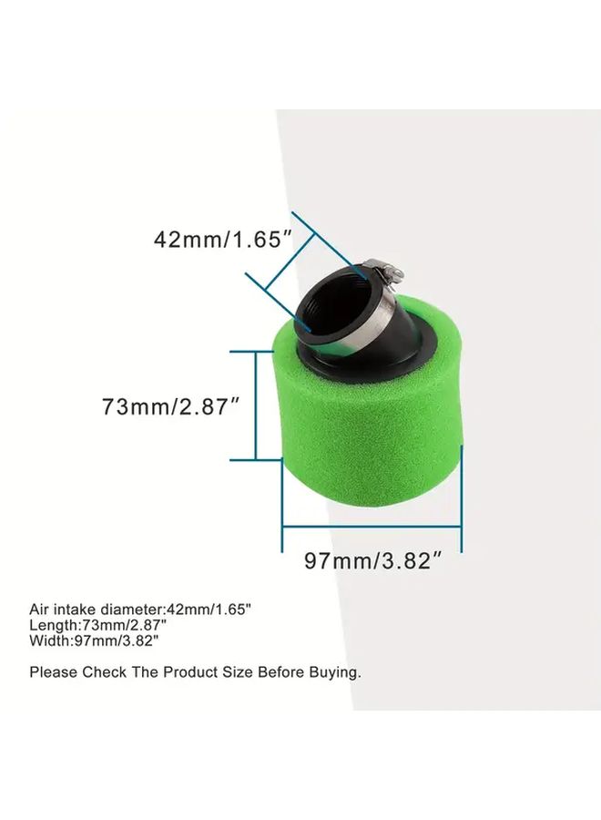 42mm Slanted Foam Air Filter For 125cc To 250cc Dirt Bikes ATV Scooters - Image 2