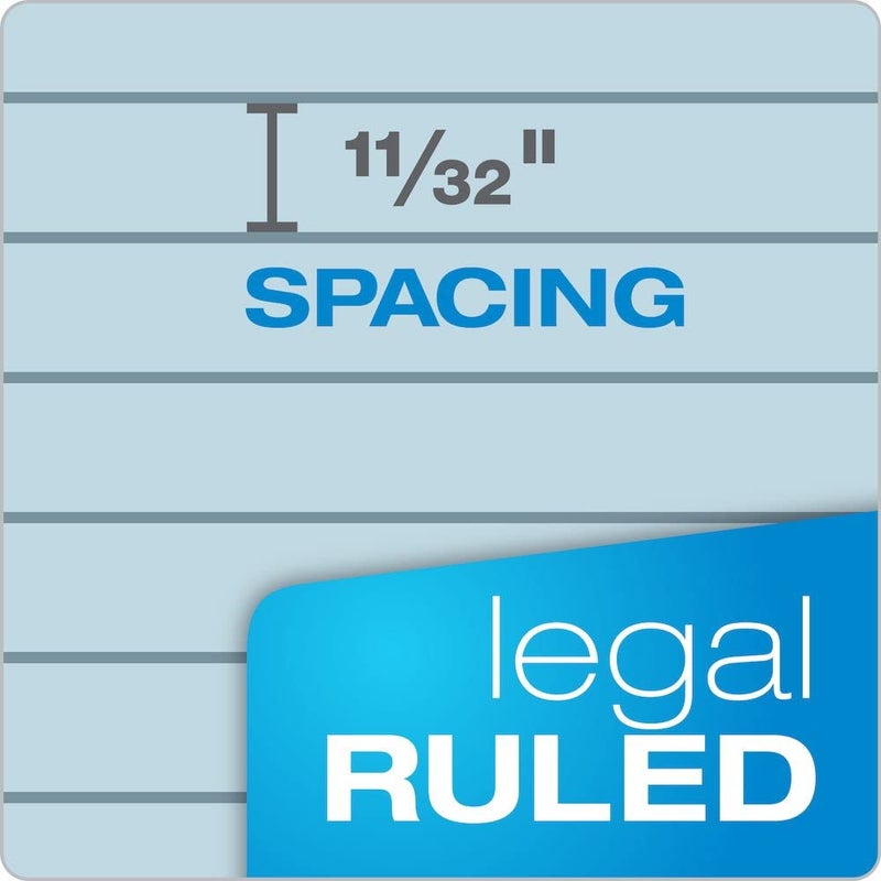 Tops Prism Writing Pads, 8-1/2" x 11-3/4", Legal Rule, Blue, Perforated, 50 Sheets, 12 Pack (63120) - Image 5