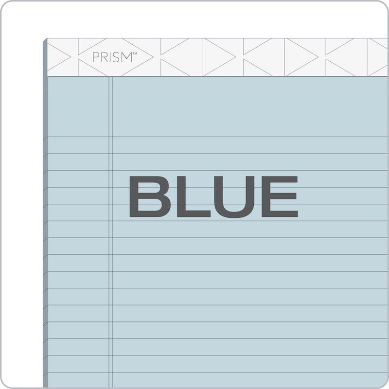Tops Prism Writing Pads, 8-1/2" x 11-3/4", Legal Rule, Blue, Perforated, 50 Sheets, 12 Pack (63120) - Image 2