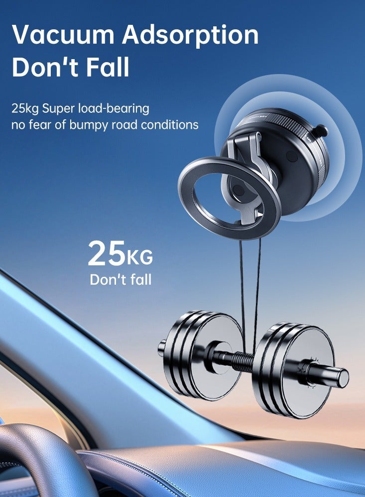 general Magnetic Car Phone Holder, Suction Cup Mount, Multi-Angle Rotation, Includes Mirror Stickers, Magnetic Sheets, and Hex Wrench for Easy Installation - Image 4