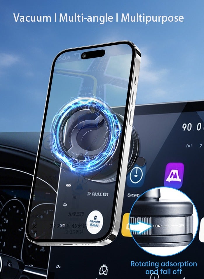 general Magnetic Car Phone Holder, Suction Cup Mount, Multi-Angle Rotation, Includes Mirror Stickers, Magnetic Sheets, and Hex Wrench for Easy Installation - Image 3