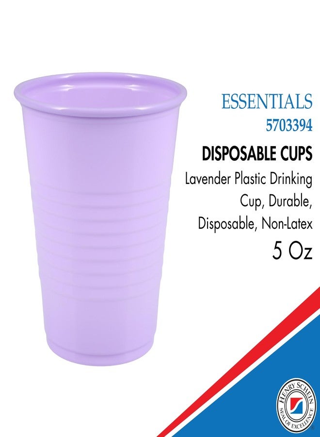 Henry Schein Essentials Plastic Drinking Cups - Pack of 100 - Lavender 5 oz Disoposable Cups for Cold Beverages, Parties, Office, or Medical Use - Durable & Convenient - Image 2
