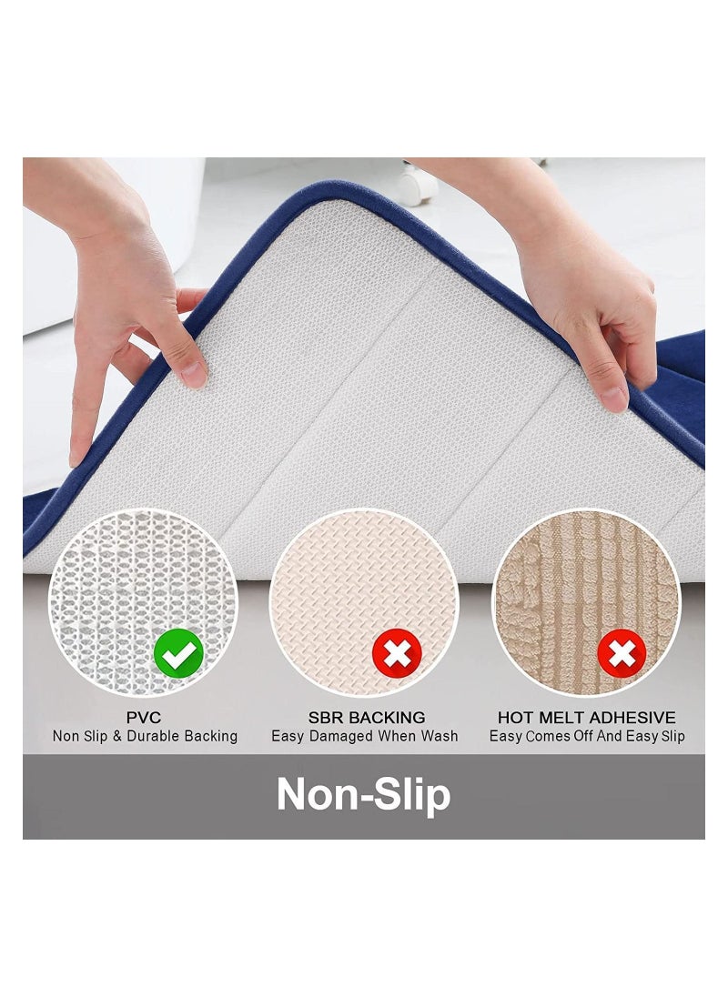 BELGREE 2 PACK Non Slip Mat With Memory Foam Super Absorbent Bath Rugs Washable Kitchen Mats is Machine Wash Easy to Dry for Bathroom Floor Rugs Pack of 2  - Image 4