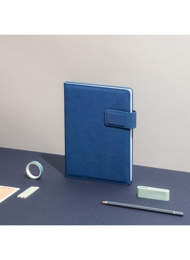 REGAL Premium PU Leather A-5 Office Notebook Diary Journal with Smart Magnetic Flap Closure, 192 pages 80 gsm (Cobalt Blue) - Image 2
