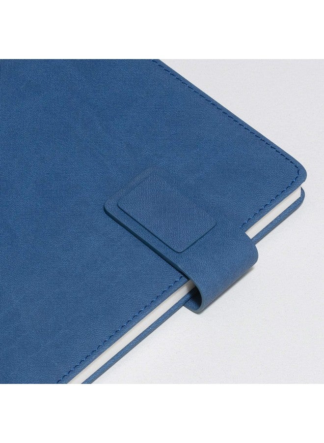 REGAL Premium PU Leather A-5 Office Notebook Diary Journal with Smart Magnetic Flap Closure, 192 pages 80 gsm (Cobalt Blue) - Image 4