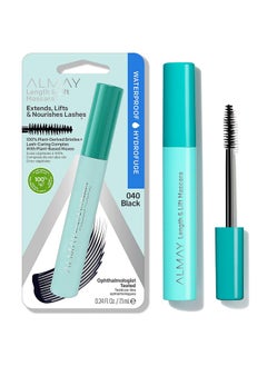 Almay Almay Lengthening Mascara, Volume & Lift, Eye Makeup, Hypoallergenic and-Fragrance Free, 040 Waterproof Black, 0.24 fl oz.  - Image 1