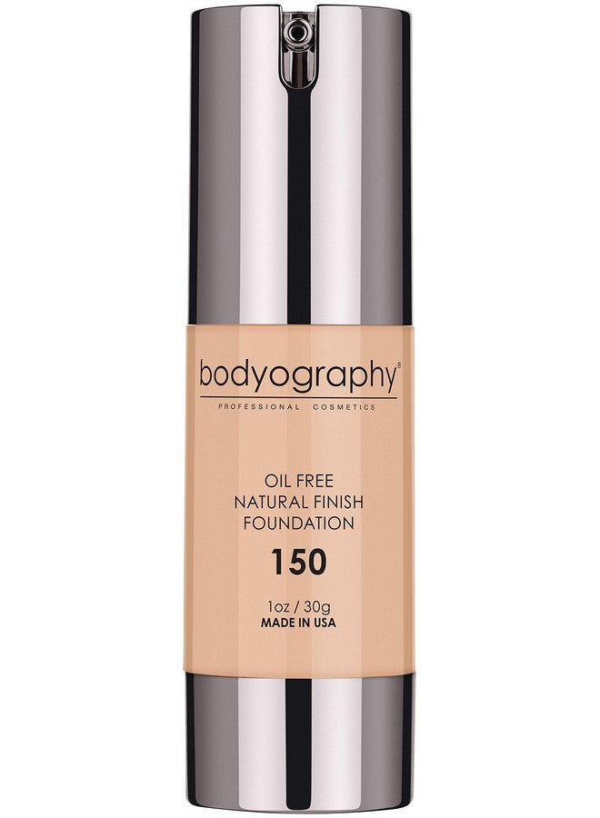 BODYOGRAPHY - NATURAL FINISH Foundation (Light Medium #150): Oil-Free Anti-Aging Salon Natural Finish w/ Vitamin E, C, Antioxidants | Vegan, Gluten-Free, Paraben-Free - Image 1