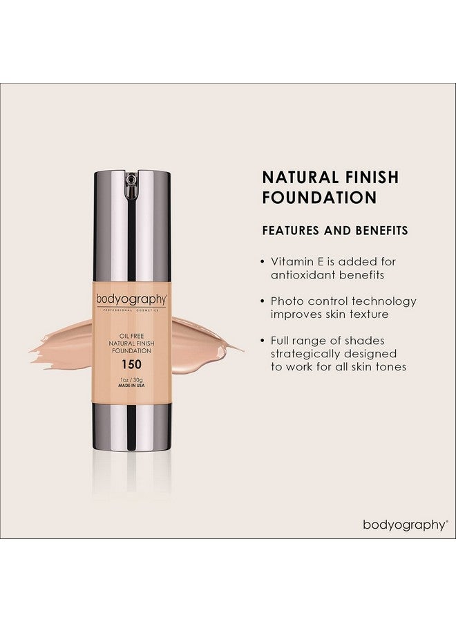 BODYOGRAPHY - NATURAL FINISH Foundation (Light Medium #150): Oil-Free Anti-Aging Salon Natural Finish w/ Vitamin E, C, Antioxidants | Vegan, Gluten-Free, Paraben-Free - Image 3