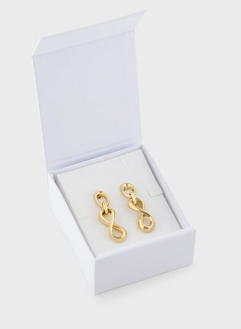 GUESS Jube05048Jwygt/U 52Mm Infinity Pendant Earrings