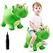 EVERICH TOY Bouncy Horse Dinosaur Toys Inflatable Bouncing Animal Hopping Toys Outdoor Indoor Ride on Bouncer Boys Girls Birthday Gift for 18 Month 2 3 4 5 6 Year Old Kid Plush Dinosaur Toy - Image 2