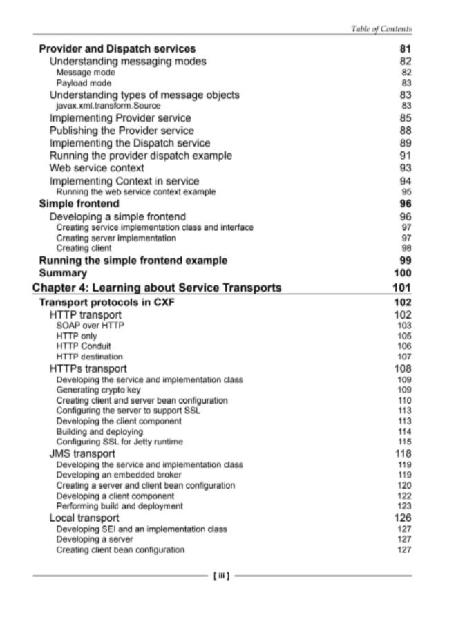 Apache CXF Web Service Development is a practical and simplified guide for developers who want to create and deploy SOAP and RESTful web services using the Apache CXF framework. - Image 3
