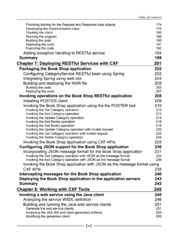 Apache CXF Web Service Development is a practical and simplified guide for developers who want to create and deploy SOAP and RESTful web services using the Apache CXF framework. - Image 5